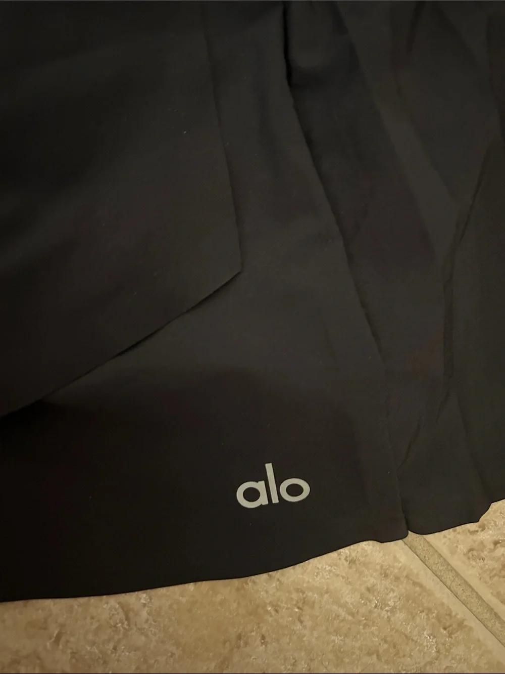 ALO Yoga Black Athletic Skirt with Built-in Shorts